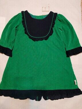 Posh Pickle Sz 3 Green Navy Dress